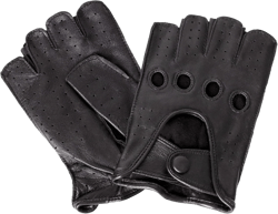 Women's Leather Fingerless Driving Gloves