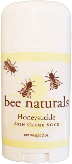 Bee Naturals Skin Cream Stick - Twist up Tube - Solid Form Hand Lotion - Purse Size Travel Container - Smooth, Soothe and Soften Your Hands (Honeysuckle)