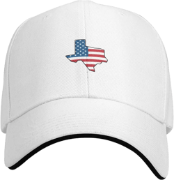 I Stand with Texas Hat USA State of Texas Flag Hat for Men Women Baseball Cap Gifts Funny Fashion Trucker Hat One Size White