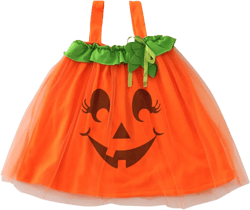 Winter Baby Girl Clothes Infant Sleeveless Cute Halloween Pumpkins Prints Mesh Tulle Princess Dress Outfits Costumes (Orange, 3-4 Years)