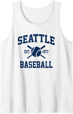 Seattle Baseball Athletic Vintage Sports Team Fan Tank Top