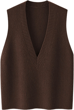 Wowcarbazole Womens Sweater Vest Casual V Neck Solid Ribbed Knit Pullover Vests Fall Sleeveless Sweaters Tops