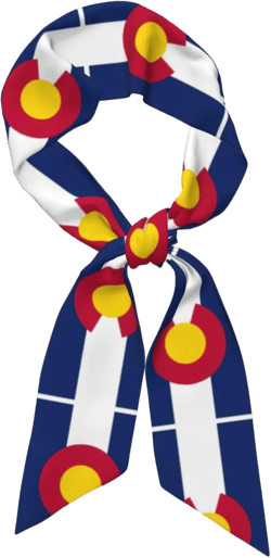 Colorado State Flag Trends Womens Spring Fall Silk Scarf Soft Scarves Womens Neckwear For Evening Dresses Travel
