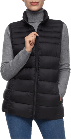 Rokka&Rolla Women's Lightweight Quilted Puffer Vest XX-Large Black