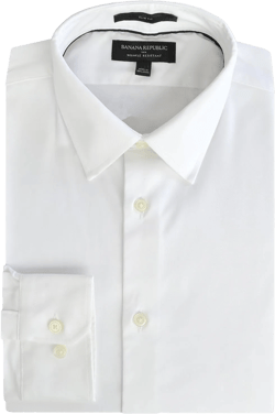 Banana Republic Mens 801243 Slim Fit All Cotton Non Iron Button Down Dress Shirt,