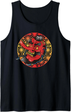 Tengu Mask - Yokai Demon for men and women - Japanese Art Tank Top