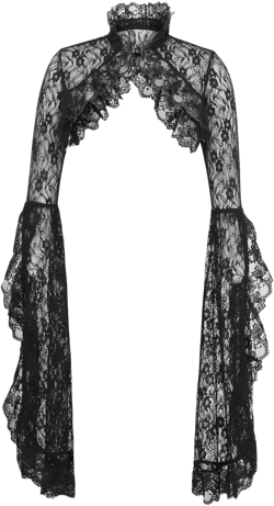 Black Lace Shrug Bolero Jacket (OneSize)