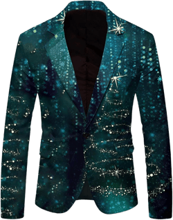 Christmas Blazer for Toddler Boys - Mens Velvet Blazer Jacket in Black, Navy Blue - Winter Casual Business Sports Tuxedo Jacket and Vest