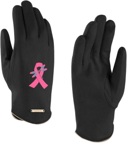 Breast Cancer Ribbon Pink Dragonfly Women's Winter Gloves Windproof Warm for Driving and Cycle