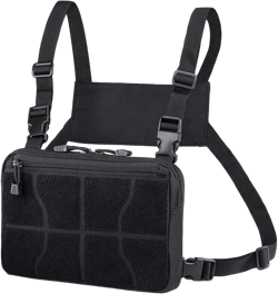 WYNEX Recon Kit Bag, Tactical Chest Pack Molle Vest Bags Front Pouch Multi-Purpose Daypack Concealed EDC Carry Pouch Black