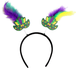 Mardi Gras Feather Headband for Women Carnival Parade Springs Headwear Novelty Party Accessories Mask
