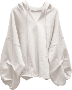 JEsilunmaMY Women's V Neck Loose Cotton Hoodies Long Sleeve Lightweight Hooded Sweatshirt Loose Trendy Fashion Fall Clothes Large White