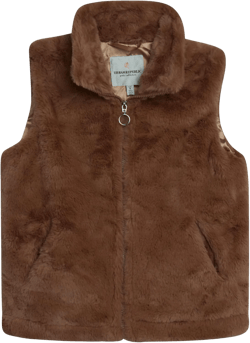 URBAN REPUBLIC Girls Faux Fur Vest - Lightweight Sleeveless Sherpa Fleece Vest Plush Fur Coat Cute Clothes for Girls (7-16) 7-8 Cream