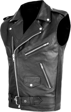Fashion Mens Faux Leather PU Biker Punk Vest Zippers Slim Fit Male Sleeveless Waistcoat For Men X-Large Black
