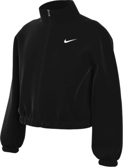 Nike Sportswear Girls' Oversized Lightweight Jacket (FZ5557-010, Black/White) Large