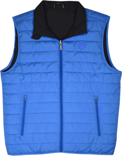 Brooks Brothers Mens Reversible Thermore Down Quilted Full Zip Puffer Vest, (X-Large, 185216 Blue/Black)