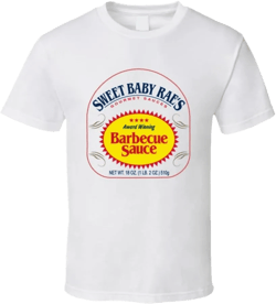 Sweet Baby Rae's Barbecue Sauce T Shirt X-Large White