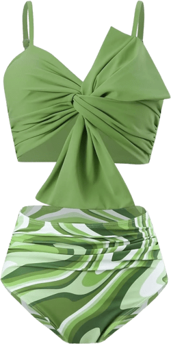 Bikini Sets for Women Womens Swimsuits Tankini Plus Size Twist Front Plus Size Bathing Suit Swim Suits for Women 2024