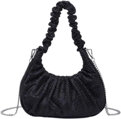 Urban Expressions Women's Black Trina Crossbody Chain Strap Bag