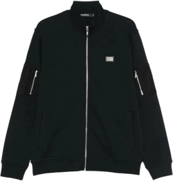 Karl Lagerfeld Men's Black Zip-Up Track Jacket