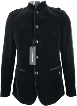 Karl Lagerfeld Men's Black Single-Breasted Casual Jacket