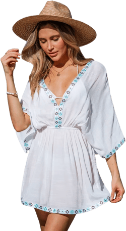 Women's Lazy Daze White Cover-Up Mini Dress - Cupshe-M-White