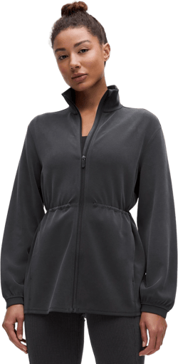 lululemon Women's Gray – Softstreme Cinch-Waist Full-Zip Jacket – – Size Large