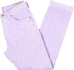 Levi's Women's Purple Pockets Buttons Straight Leg Jeans