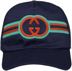 Gucci Women's Blue Interlocking G Logo Cotton Cap