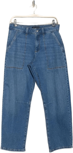 Sanctuary Women's Blue High Waist Crop Barrel Leg Jeans
