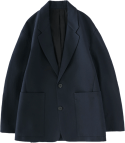 Men's Conde Double Cotton Jacket in Darkest Navy