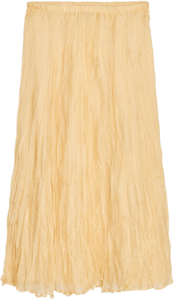CRINKLE EFFECT MIDI SKIRT ZW COLLECTION