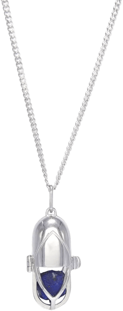 capsule crystal pendant necklace