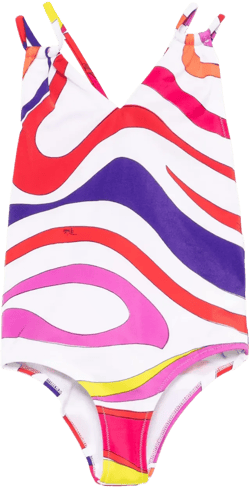 Iride-print swimsuit 