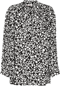 floral-print blouse