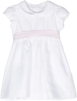 belted linen flared dress