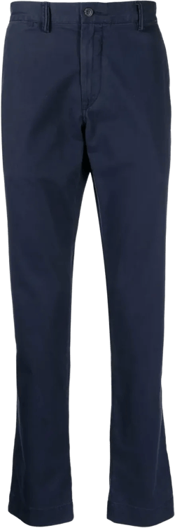 logo-patch straight-leg trousers