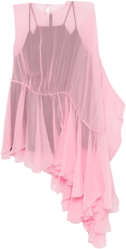 extended ruffle top