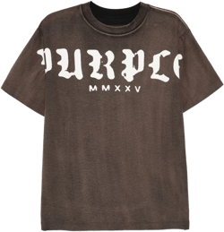 worn gothic wordmark overdye tee