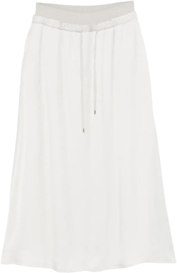 drawstring midi skirt