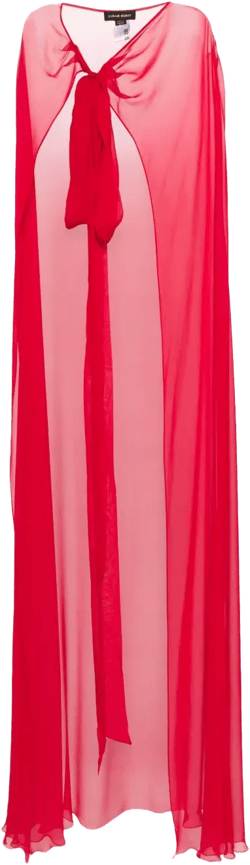 silk-chiffon cape