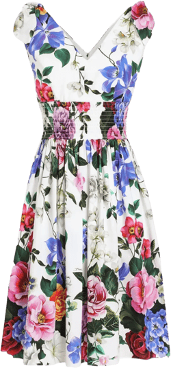floral-print mini dress