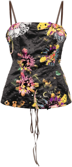 embellished satin top