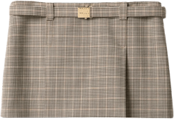 checked mini skirt 