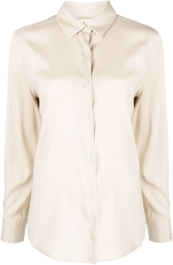 long-sleeve silk shirt