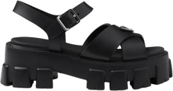 triangle-logo platform sandals
