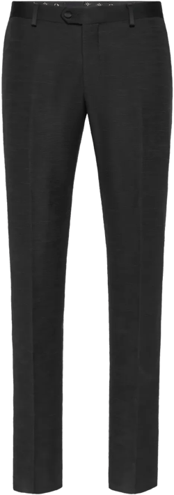 pressed-crease trousers
