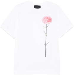 carnation-print T-shirt