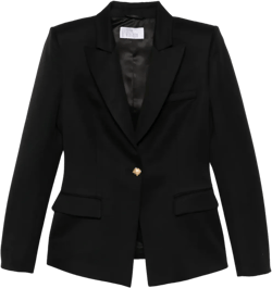 Tailored Virgin Wool Blazer In Black