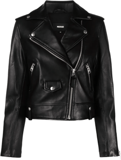 Baya off-centre leather jacket